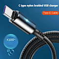 Miniatyrbild 2 av 11: Type C-kabel Snabbladdningssladd Nylonflätad Laddare Usb-kabel h t υ◆ <~ I C3V3 red 1.2m