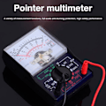 Miniatyrbild 11 av 11: MF-110A AC/DC Analog Multimeter, 1000V Voltmeter, OHM-mätare, Amperemeter med testkablar, Kompakt digital spänningstestare, Batteri ingår för E