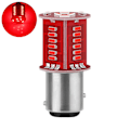 Miniatyrbild 6 av 11: BAY15D LED 30SMD Flytande Strobe Flash Broms Motorcykel LED Bakljus White One size