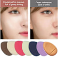 Miniatyrbild 10 av 11: Litet set med fingersvampar för smink, för exakt concealer och foundation πт σ η, khaki camel One-size