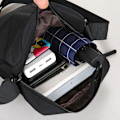 Miniatyrbild 5 av 10: Liten axelremsväska Nylon Multi Pocket Portabel pojkväska C1T4 Black One size
