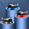 Miniatyrbild 10 av 11: Soldriven Helikopter Luftfräschare Bil Flygplan Doftspridare Ornament♤ Red Gardenia one size