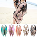 Miniatyrbild 7 av 11: Strandponcho Omslagsklänning för Kvinnor Perfekt Sommar Bikini Kaftan Badkläder Z1 black One-size