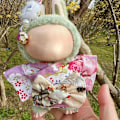 Miniatyrbild 11 av 11: Labubu 17cm V1 Plyschdocka Waifu Sitt Sitt Party Obi Kimono Kläder Docka Q1k9 Red only clothes no doll