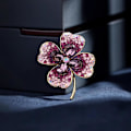 Miniatyrbild 8 av 11: Klöverbrosch med fyra blad Nytt tillbehörspresent I6K4 PINK ONE-SIZE