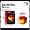 Miniatyrbild 11 av 11: Damo Ägg Byggklossar Leksak 1st Tecknad Docka Byggkloss Pussel Ägg Block Blind Damo Docka S5P7 B one-size