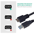 Miniatyrbild 11 av 11: USB 3.0 MICROB-KABEL Strömladdare + Data SYNC-Kabel För =`~ Galaxy Cord W2F X7F1