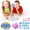 Miniatyrbild 2 av 11: Magnetiska Versaler Gemener Bubbelbokstäver ABC Kylskåpsmagneter Utbildning Tidig M3F0 MulticolorB 26pcs lower case letters