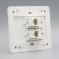 Miniatyrbild 10 av 11: LAN CAT6 Uttag Vägguttag Nätverk Ethernet Panel Frontplatta RJ45 H3O9 whiteB 86mm*86mm