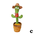 Miniatyrbild 1 av 11: Söt Pratande Leksak Dansande Kaktusdocka Tala Ljudinspelning R Cowboy style rechargeable