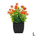 Miniatyrbild 1 av 11: Konstgjorda blommor Fembladiga plommon Små krukväxter Kan Pla Orange Black basin