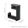 Miniatyrbild 2 av 11: 360° Roterande Hörlursställ Skrivbord Headset Hållare Gaming Headset Skrivbords Hängare Krok För Y1H2