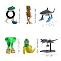 Miniatyrbild 2 av 11: Tung Tung Tung Sahur Action Figure Dockmodell Dekor Leksak Koppar Barnpresent,, Chimpanzini Bananini 1pcs