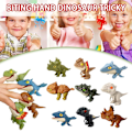 Miniatyrbild 5 av 11: Squeeze Toy, Biting Hand Tyrannosaurus gagss Toy, Finger Dinosaur Dilophosaurus B one-size
