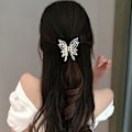 Miniatyrbild 8 av 11: Hårklämma för kvinnor Mode Metall genombruten Hårklo Fjäril UK Hår Elegant `AU. style1 One size
