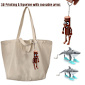 Miniatyrbild 3 av 11: Tan Together Action Doll Nyckelring Tan Together 3D-tryckt Nyckelring Tungtungsahur Och Tralalo A4J1 Hinge tree man 1pcs