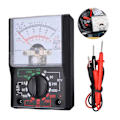 Miniatyrbild 4 av 11: MF-110A AC/DC Analog Multimeter, 1000V Voltmeter, OHM-mätare, Amperemeter med testkablar, Kompakt digital spänningstestare, Batteri ingår för E