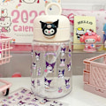 Miniatyrbild 6 av 11: 400ml Sugrör Vattenkopp Cinnamoroll Kuromi Melody Sugrör Utomhus Portabel Vattenflaska Kopp Spelare C1v2 pink rabbit 400ml