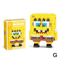 Miniatyrbild 1 av 11: Mini Block Building Toy Character Card Rolig Block Building Toy Sponge ONE-SIZE