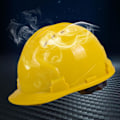 Miniatyrbild 8 av 11: Förtjockad V-formad ABS säkerhetshjälm, skyddshjälm för byggarbetsplatser[ Yellow One size