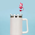Miniatyrbild 7 av 11: Cinnamoroll Mymelody Kuromi Tecknad Silikon Sugrör Lock Docka Kawaii Skydd Dricksstrå J2e8 yellow 1pc