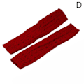 Miniatyrbild 1 av 11: Dam Vinter Varma Benvärmare Kabelstickade Virkade Långa Strumpor F2G7 red One Size