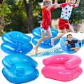Miniatyrbild 3 av 11: Uppblåsbara Stolar, Transparenta Ergonomiska Uppblåsta Stolar, PVC Uppblåsbar Soffa för Inomhus Sovrum Balkong Utomhus Trädgård Pool Avkoppling Blå, E Pink Child