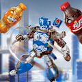 Miniatyrbild 7 av 11: Kreativ Läsk Transformers Leksak Coca-Cola Burk Modell Strids Mecha Robot Samurai Autobot I4U1 Blue One size