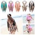 Miniatyrbild 11 av 11: Strandponcho Omslagsklänning för Kvinnor Perfekt Sommar Bikini Kaftan Badkläder Z1 pink One-size