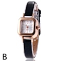 Miniatyrbild 9 av 11: Ny Modeklocka Koreansk Version Retro Quartz Klocka Tunt Band Liten Fyrkantig Klocka Red One size