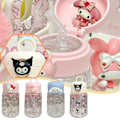 Miniatyrbild 4 av 11: 400ml Sugrör Vattenkopp Cinnamoroll Kuromi Melody Sugrör Utomhus Portabel Vattenflaska Kopp Spelare C1v2 pink rabbit 400ml