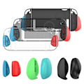 Miniatyrbild 3 av 11: För Nintendo Switch 2 (2025) NS 2 Dockningsbar Delad Skal Skyddsfodral ~HET~REA! black grip Transparent shell