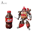 Miniatyrbild 6 av 11: Kreativ Läsk Transformers Leksak Coca-Cola Burk Modell Strids Mecha Robot Samurai Autobot I4U1 Blue One size
