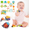 Miniatyrbild 4 av 11: Baby Skallror Leksaker Bitringar Tidig Utveckling Lärleksak Nyfödd Leksak Baby Pojke Flicka V9r8 multicolorB 4pcs