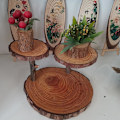 Miniatyrbild 6 av 11: Tårtställ, rustikt träskiva muffinsställ, Flerlager O 3 wooden S