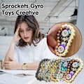 Miniatyrbild 7 av 11: Kugghjul Svänghjul Fingertopp Gyro Kedjor Fidget Spinner Met golden-color 1pcs