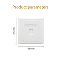 Miniatyrbild 2 av 11: LAN CAT6 Uttag Vägguttag Nätverk Ethernet Panel Frontplatta RJ45 H3O9 whiteB 86mm*86mm