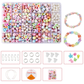 Miniatyrbild 1 av 11: 1 SET Barn DIY Pärlset Leksak Flicka Handgjorda Pärlor Pärlset Armband Kit Halsband Tillbehör S0L7 E 1set