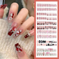 Miniatyrbild 7 av 11: Burst Flash Isblå Aurora Bärbara Nagelstickers Långvariga A69 24pcs
