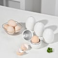 Miniatyrbild 8 av 11: Mikrovågsugn Äggkokare 1/4 Ägg Pod Avtagbar Skalverktyg Ångkokare S4W8  white 1pcs