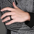 Miniatyrbild 6 av 11: Anti-ångest Spinner Fidgets Roterande Ringar Unisex svart rost Black0 10