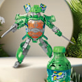 Miniatyrbild 9 av 11: Kreativ Läsk Transformers Leksak Coca-Cola Burk Modell Strids Mecha Robot Samurai Autobot I4U1 Blue One size