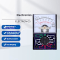 Miniatyrbild 3 av 11: MF-110A AC/DC Analog Multimeter, 1000V Voltmeter, OHM-mätare, Amperemeter med testkablar, Kompakt digital spänningstestare, Batteri ingår för E