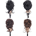 Miniatyrbild 6 av 11: Naturlig Clip on i Messy Bun Hårdel Förlängning Hår Bröllop Clip SA Claw X6C7 Light Brown one size