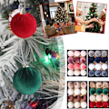 Miniatyrbild 2 av 11: Julgranskulor i sammet - 12 st Okrossbara julgranskulor Decora G1X7 A 1set