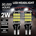 Miniatyrbild 11 av 11: Bil Signallampa T15 W16w Led Lampa T10 W5w 4014 Led Back Reverse Parkeringslampor Vit Blå Röd D6o6 Red One size