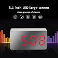 Miniatyrbild 5 av 11: Liten Mini Digital Väckarklocka för Resor med LED-Tids- eller Temperaturvisning, Snooze, Justerbar Ljusstyrka, Enkel Användning - NY Red One size