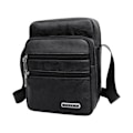 Miniatyrbild 1 av 11: Enkel Crossbody-väska i PU-läder för män, flera lager, stor kapacitet, fritid R0a8 Black onesize