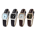 Miniatyrbild 9 av 11: Herr Mode Casual Lyx Läderrem Kvarts Business G3C5 Armbandsur S1F2 Silver White One size
