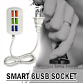 Miniatyrbild 2 av 11: Universal USB-laddare för smartphone, 6 USB-portar, multi-port, laddningsstation